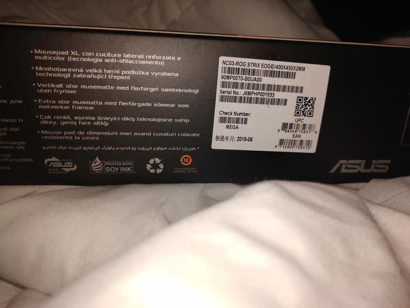 Asus Rog Vertical Gaming Mousepad Strix Edge With Anti Fray Stitching And Non Slip Base 15 7 X 17 7 Walmart Com Walmart Com