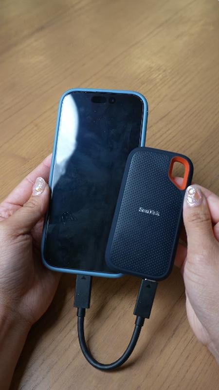 SanDisk 2TB Extreme V2 Portable SSD, USB-C, Sky Blue - High
