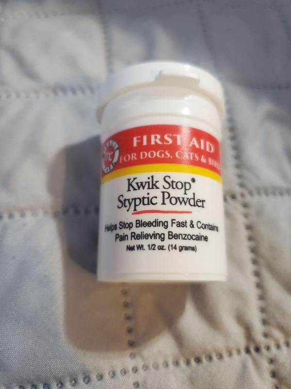 Kwik-Stop Styptic Powder For Dogs, Cats & Birds - Quick Bleeding Stopper, 14g