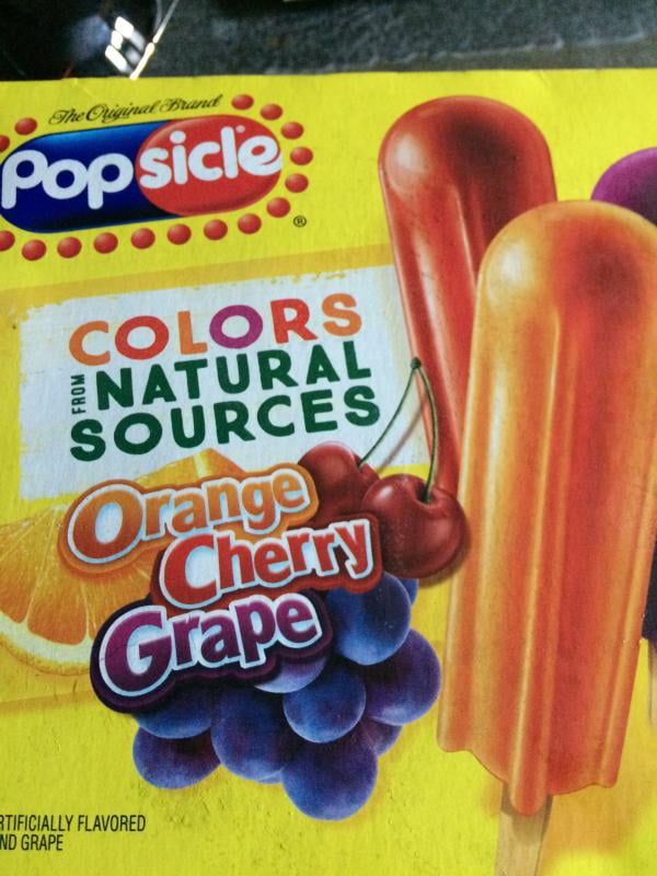 Popsicle Ice Pops Sugar Free Orange Cherry Grape 32 Ct Walmart Com Walmart Com
