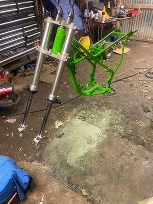 PJ1 Kawasaki Green OEM Color Match Epoxy Frame Paint, 1999-2002 KX