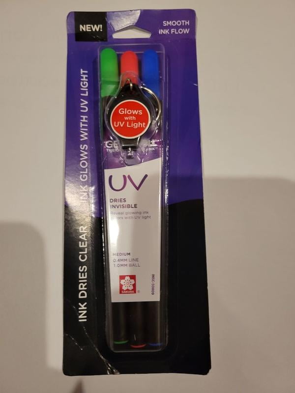 応援グッズ UV Sakura Gelly Roll UV-Ink Gel Pen, Bold Point, 3 Colors - Red