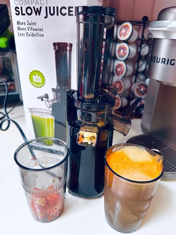 Reemix Cold Press Masticating Juicer - Compact Slow Juicer Machine With BPA-Free Tritan