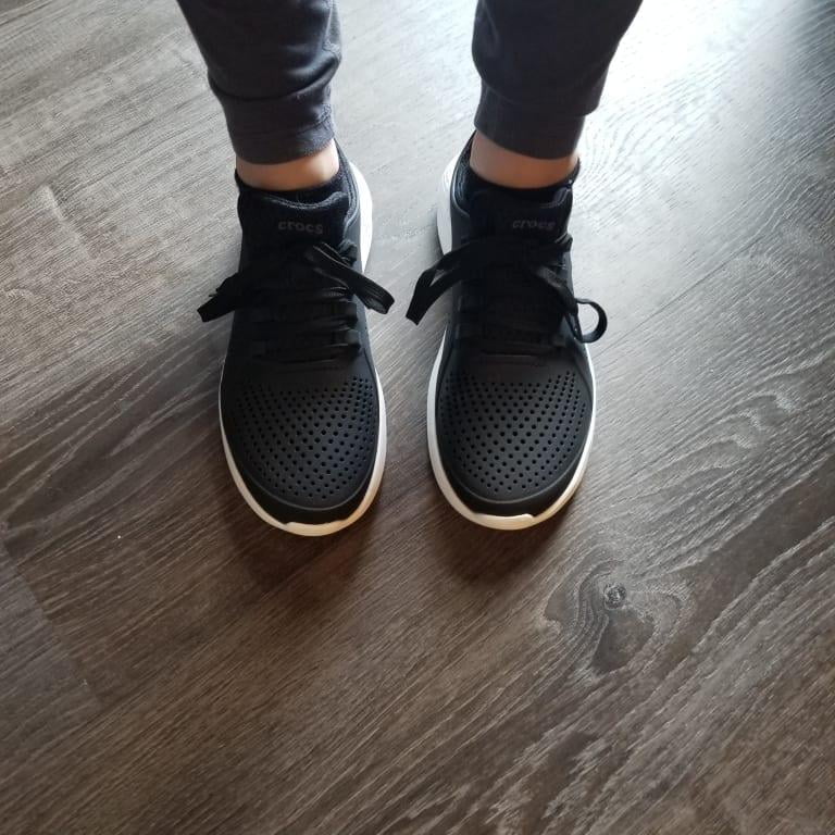 crocs literide on feet