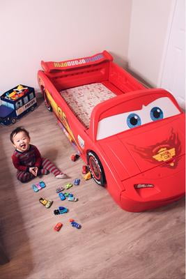 Cars Lightning McQueen Plastic Sleep and Play Toddler Bed