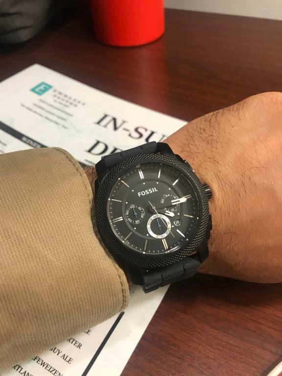 Fossil Men's Machine Chronograph, Black-Tone Stainless Steel Watch