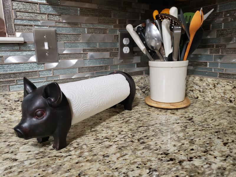 The Lakeside Collection Pig Paper Towel Holder 