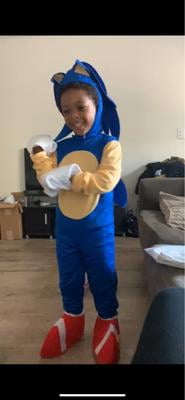 Kids Boys Sonic The Hedgehog Jumpsuit Cosplay Costume Fancy Dress Party Outfits | UK-945892