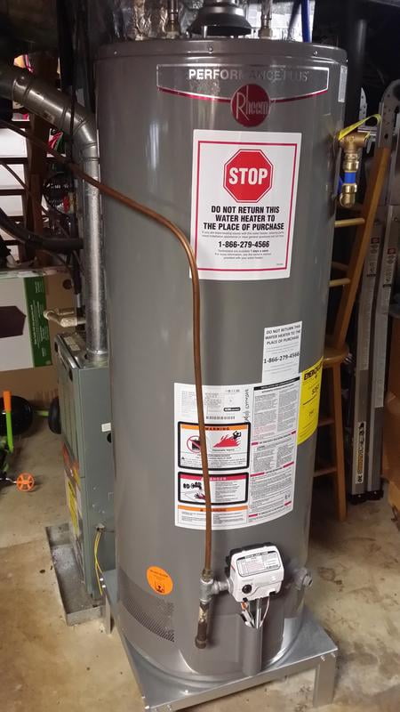 Rheem XG40T09HE40U0 40 gal 40K BTU Natural Gas Power Vent Tall Water Heater  - Walmart.com