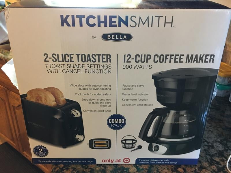 KitchenSmith by Bella Coffee Maker Toast Bundle
