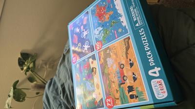 Chuckle & Roar Kids 4 Pack Puzzles with 48, 72, 100 Pieces, Space