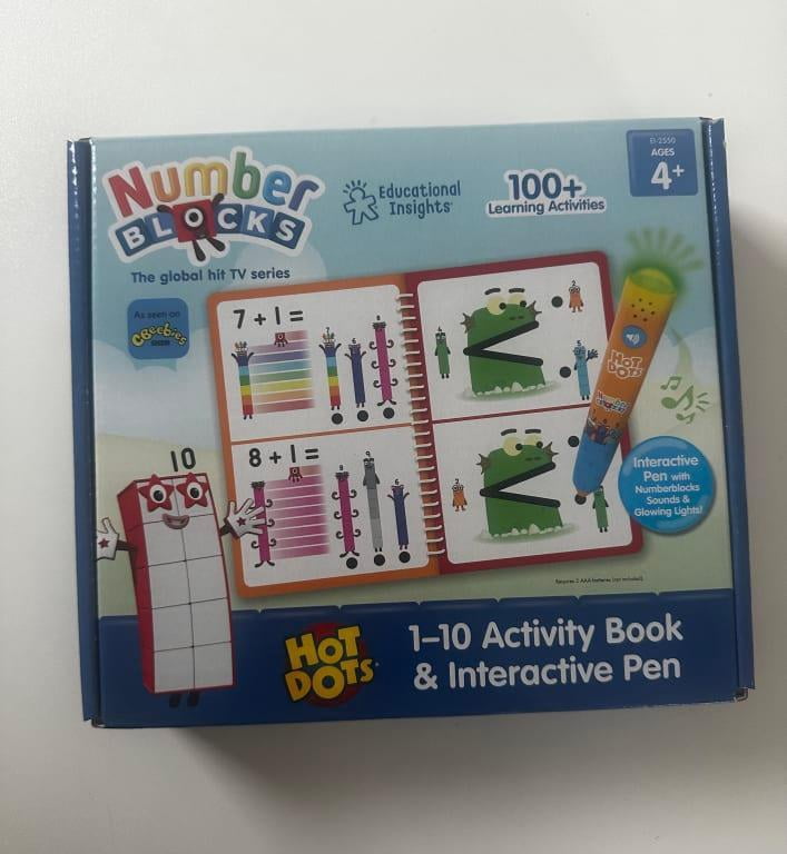 Educational Insights Hot Dots Numberblocks Workbook & Pen Numbers