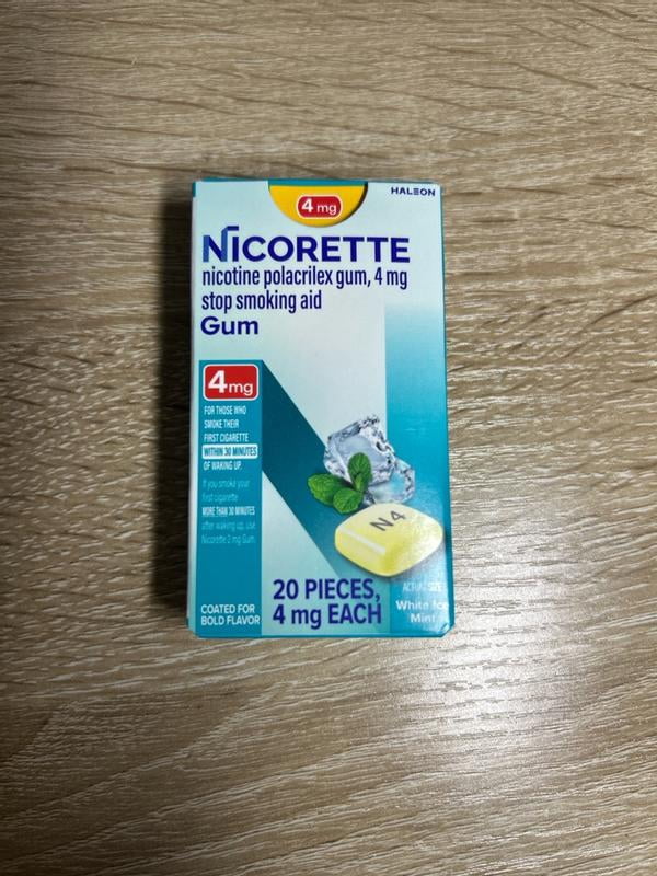 does nicotine gum smell like cigarettes Customer reviews for Nicorette Nicotine Gum, Stop Smoking Aids, 4 Mg, White  Ice Mint, 160 Count