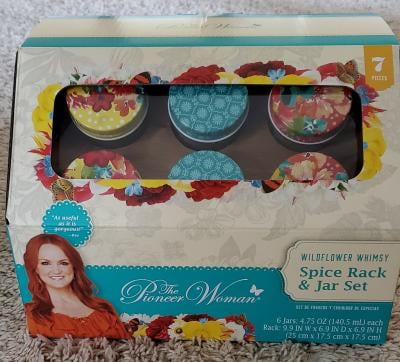 The Pioneer Woman Wildflower Whimsy Six Jar Spice Rack Walmart
