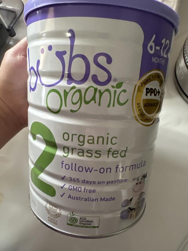 Bubs Organic® Grass Fed Follow-on Formula Stage 2, 800g (6