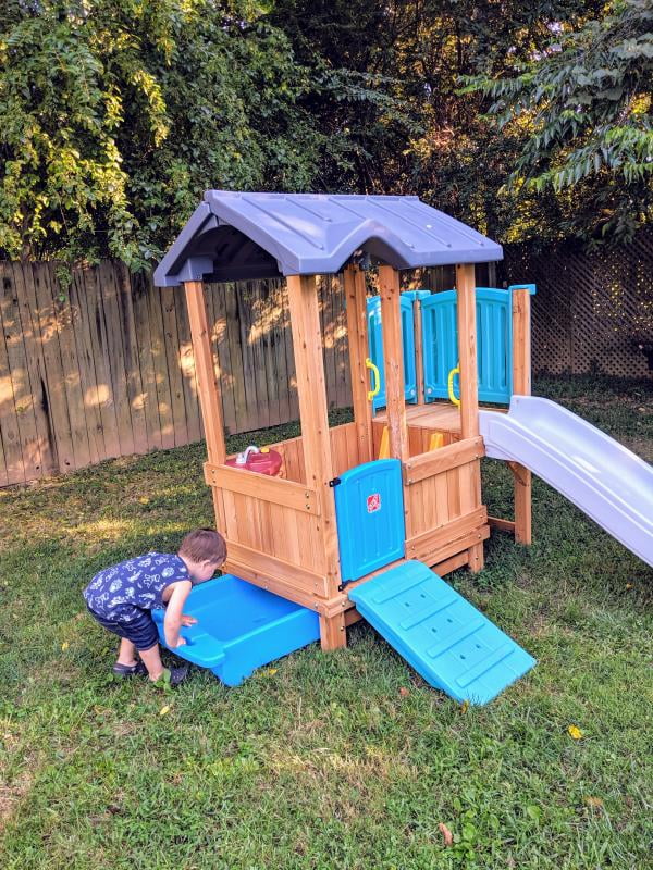 Childrens Playhouse Woodland Adventure Slide Playhouse Buy