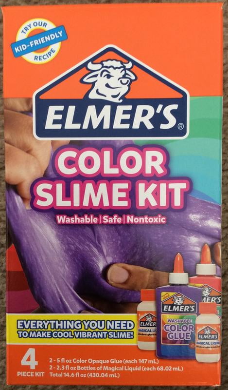 Color Slime Kit, (1) 5 oz Pink Color Glue, (1) 5 oz Purple Color Glue, (2)  2.3 oz Elmer's Magical Liquid (2062233)