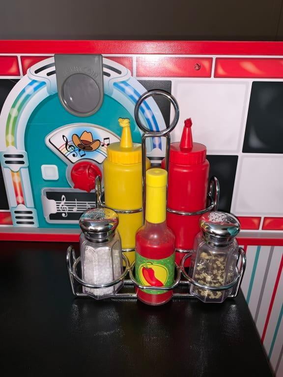 Melissa Doug Condiments Play Set 6 pcs Play Food Stainless