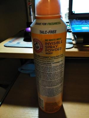 arm & hammer body deodorant invisible spray powder