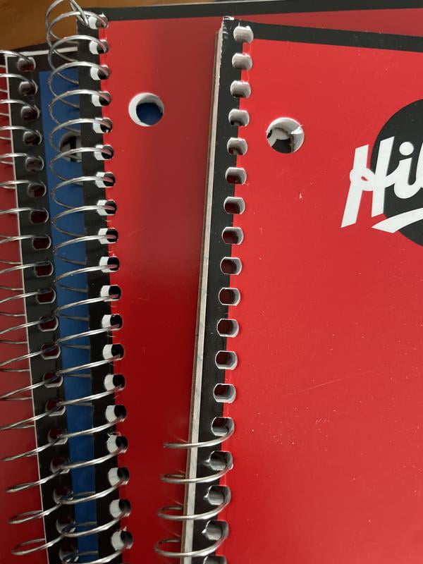 Hilroy® Coil Notebooks 3 Hole with Margin 1 Subject, 10-½ X 8, 80