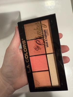 L.A. COLORS So Cheeky Blush & Highlighter, Peaches and Cream, 0.78