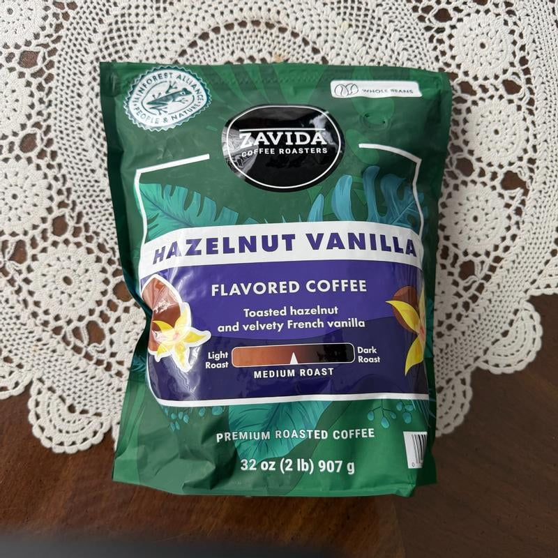 Zavida, Hazelnut Vanilla Whole Bean Coffee, 32 Ounce - Walmart.com