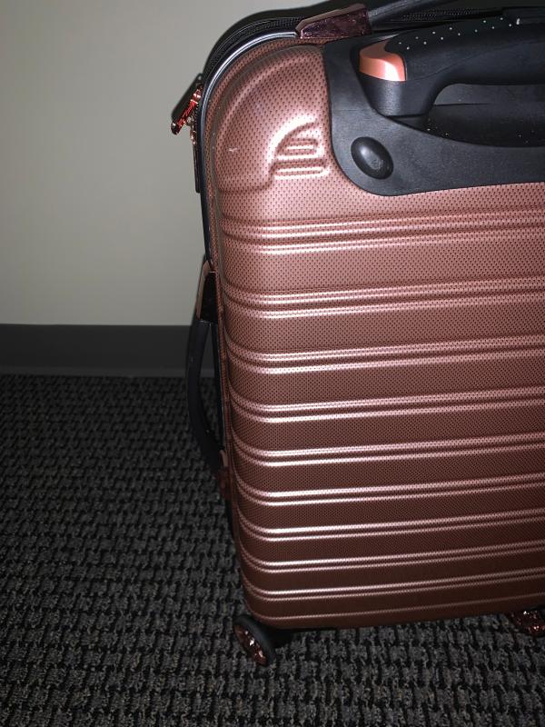 walmart rose gold suitcase