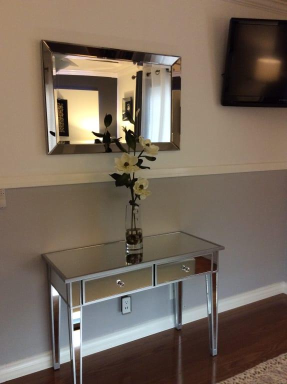 Southern Enterprises Illusions Collection Mirrored Console Table Southern Enterprises Illusions