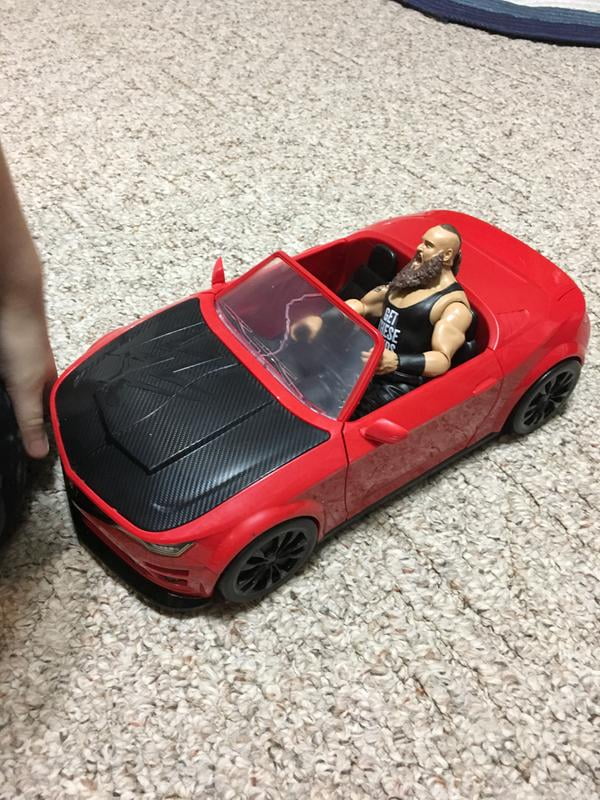 braun strowman action figure with car