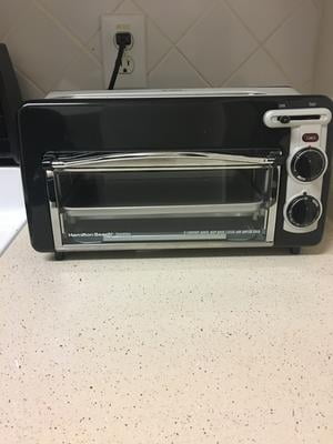 Toastation 1300 W 2-Slice Black and Gray Toaster Oven with Top
