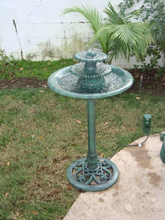 Download Alpine Corporation 3 Tier Vintage Pedestal Fountain Bird Bath Green Walmart Com Walmart Com