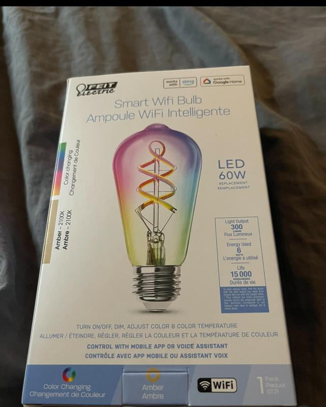 2 pack) Feit Electric Smart LED 6W (60W Equivalent) Color Changing