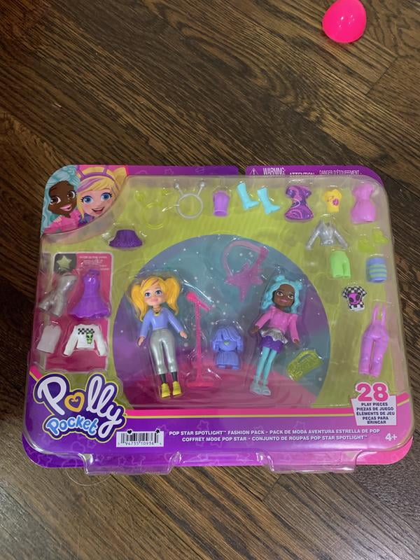 Polly Pocket Pop Star Fashion Pack with Dolls, 25 Style Dress
