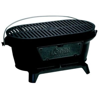 Lodge Cast Iron Pre-Seasoned Sportsman's Grill, Hibachi Grill