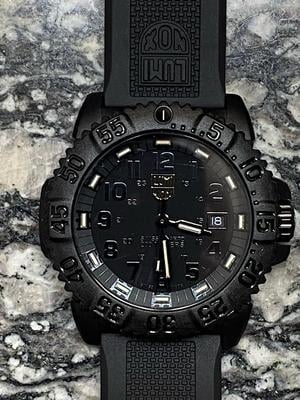 Luminox 3051 BLACKOUT EVO Navy SEAL Swiss Dive Watch, 44mm