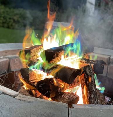 GOFIRE Mini-Oak Boxes 12x8x8 + GoFire Northern Lights Color Flames