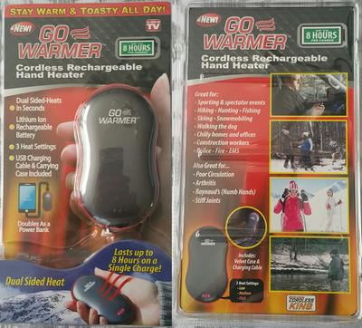 Go Warmer Cordless Rechargeable Hand Warmers, 2 pk.
