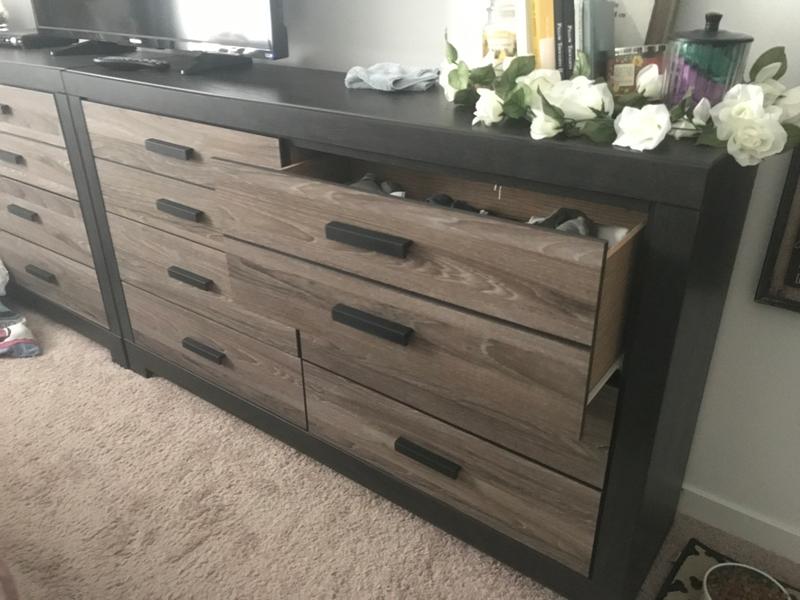 Signature Design By Ashley Harlinton 6 Drawer Dresser With Optional Mirror Walmart Com Walmart Com