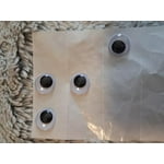 Hello Hobby Large Black and White Plastic Wiggly Eyes, 12-Pack