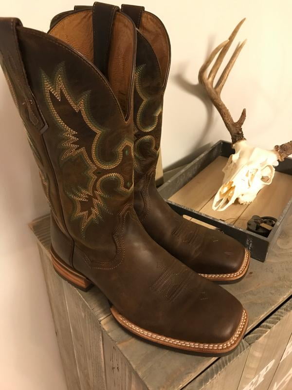 Ariat Mens Tombstone Western Boots Brown/Sunnyside Orange 10014023 Many Sizes 
