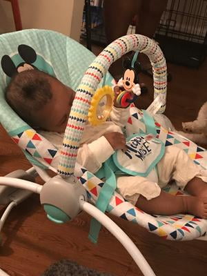 mickey mouse happy triangles infant to toddler rocker