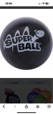 Wham-O, SuperBall Toy, Black Bouncing Ball, Children Ages 5+
