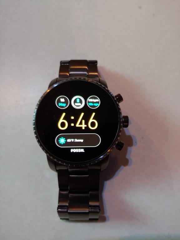 fossil explorist hr smoke stainless steel