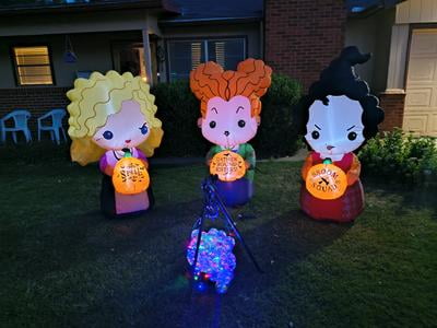 Halloween Pompoen Familie - Opblaasbare Halloween Decoraties Voor De Tuin - Met LED