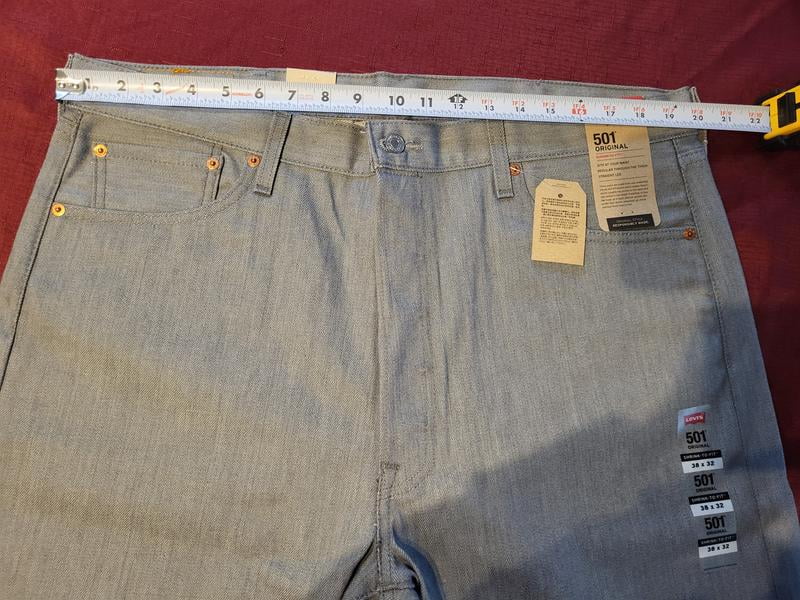 Levi's Men's 501 Original Fit Straight Leg Jeans Silver 35W x 32L
