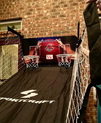 SHAQ Double Hoop Shot Basketball Arcade Conventional + Online App Game  Sportcraft Deluxe Premium 