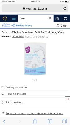 parent's choice powdered milk for toddlers