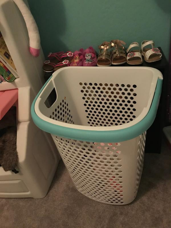 2 0 Bushel Home Logic Rolling Hamper With Pop Up Handle White Walmart Com Walmart Com