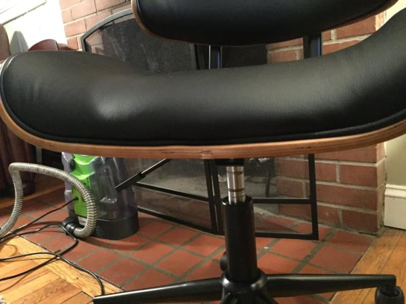 Lombardi Mid Century Modern Adjustable Office Chair With Swivel In Walnut And Black By Lumisource Walmart Com Walmart Com