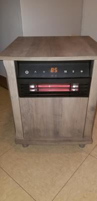 3 Heat+2 Fan settings Wood Finish Mainstays 6 Element Infrared Quartz Heater